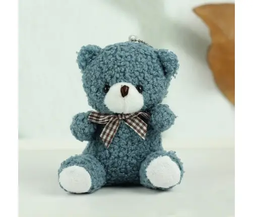 Teddy Bear Plush Keychain Pendant Decoration Navy Blue 8cm Teddy Bear Plush Keychain Pendant Decoration Navy Blue 8cm
