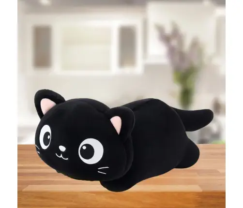 Plush Mascot Cuddly Toy Cat Big Eyes Black 45cm