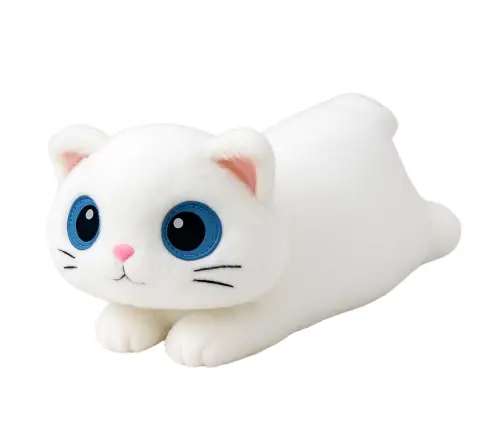 Plush Mascot Cuddly Toy Cat Big Eyes White 45cm