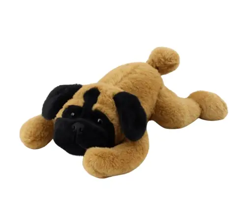 Plush Toy Cuddly Toy Pug Dog Lying Brown 40cm Plush Toy Cuddly Toy Pug Dog Lying Brown 40cm