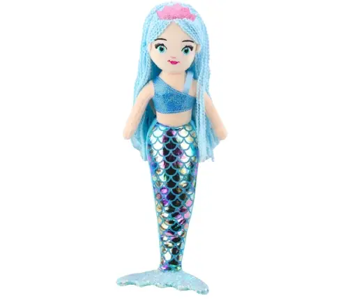 Plush Mermaid Cuddly Toy Holographic Tail Blue 48cm