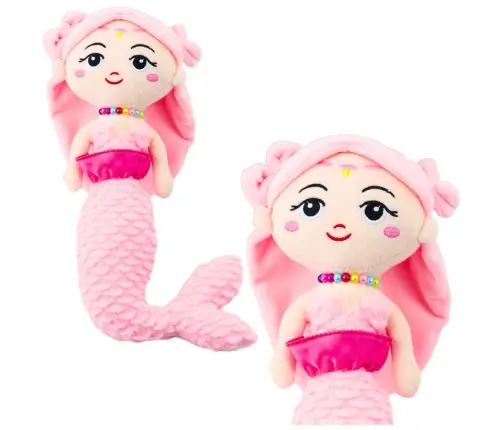 Plush Mermaid with Beads Cuddly Toy Pink 32cm Plush Mermaid with Beads Cuddly Toy Pink 32cm