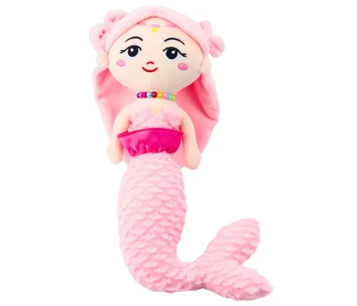 Plush Mermaid with Beads Cuddly Toy Pink 32cm Plush Mermaid with Beads Cuddly Toy Pink 32cm
