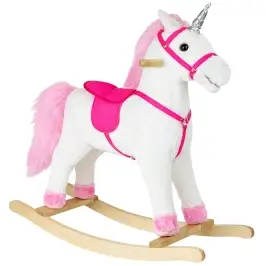 Running Horse Unicorn White Sounds Moves Snout Tail 74 cm