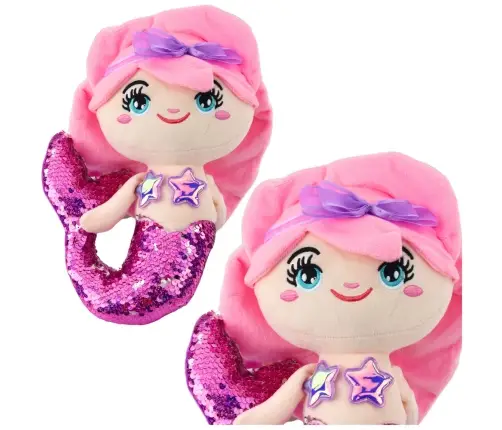 Plush Mermaid Cuddly Toy Tail Sequin Pink-Purple 28cm Plush Mermaid Cuddly Toy Tail Sequin Pink-Purple 28cm