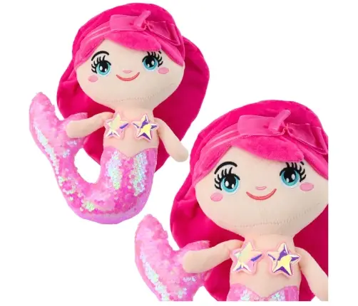 Plush Mermaid Cuddly Toy Tail Sequin Light Pink 28cm Plush Mermaid Cuddly Toy Tail Sequin Light Pink 28cm