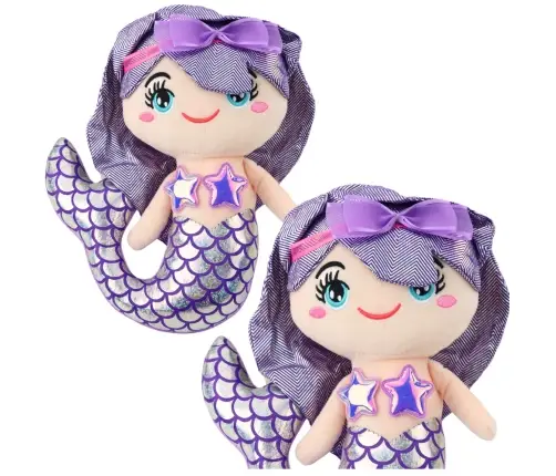 Plush Mermaid Cuddly Toy Holographic Tail Purple 25cm Plush Mermaid Cuddly Toy Holographic Tail Purple 25cm