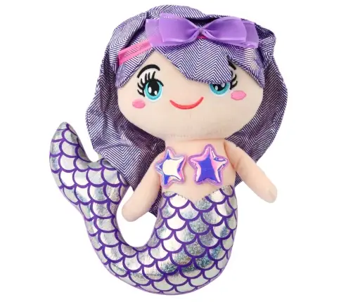 Plush Mermaid Cuddly Toy Holographic Tail Purple 25cm Plush Mermaid Cuddly Toy Holographic Tail Purple 25cm
