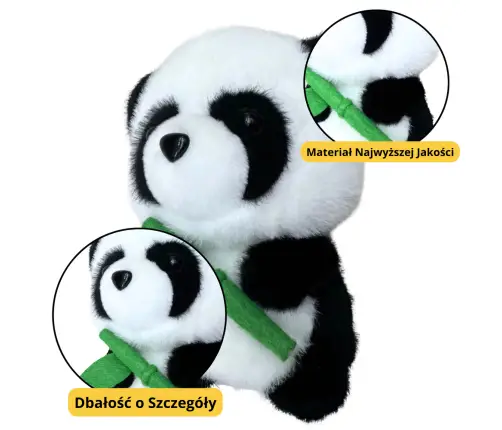 Plush Mascot Cuddly Toy Panda With Bamboo 18cm