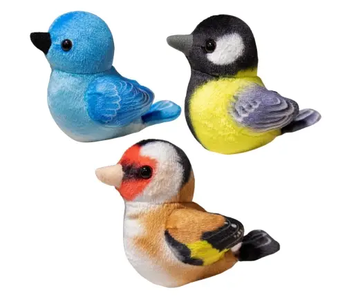 Small Plush Bird Blue Tit Goldfinch 10cm