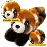 Plush Red Panda Mascot Keychain Ring Carabiner 13cm