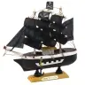Collectible Model Decorative Pirate Sailing Ship Black 16x15cm