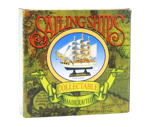 Collectible Model Decorative Pirate Sailing Ship Black 16x15cm