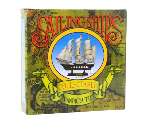 Collectible Decorative Model Sailing Ship Red 24x23cm