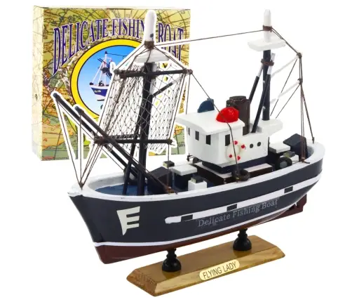 Collectible Decorative Model Fishing Boat Flying Lady 24x23cm Collectible Decorative Model Fishing Boat Flying Lady 24x23cm