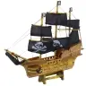 Collectible Model Decorative Pirate Sailing Ship Black 33x29cm Collectible Model Decorative Pirate Sailing Ship Black 33x29cm