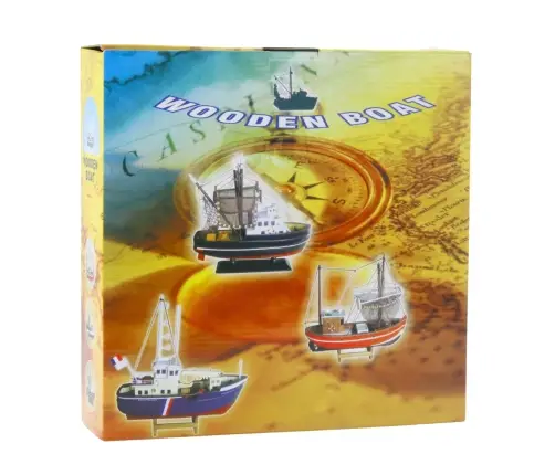 Collectible Decorative Model Fishing Boat Ship Blue 30x26cm Collectible Decorative Model Fishing Boat Ship Blue 30x26cm