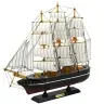 Collectible Model Decorative Three-masted Sailing Ship Black 39x36cm