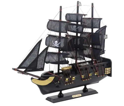 Collectible Model Decorative Sailing Ship Black Pearl 40x35cm