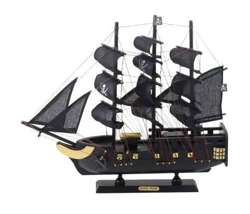 Collectible Model Decorative Sailing Ship Black Pearl 40x35cm