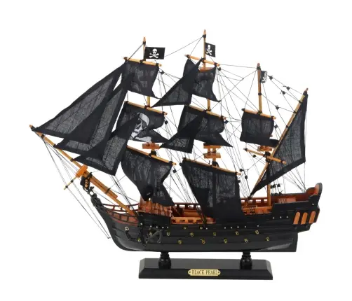 Collectible Model Decorative Sailing Ship Black Pearl 49x43cm Collectible Model Decorative Sailing Ship Black Pearl 49x43cm