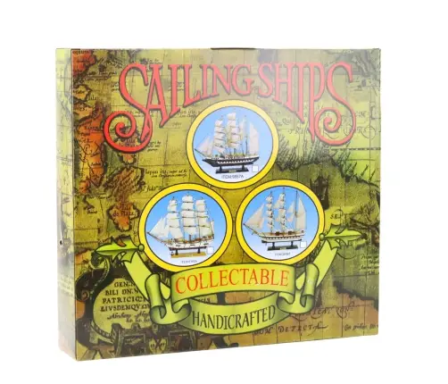 Collectible Decorative Model Sailing Ship Frigate White 49x43cm Collectible Decorative Model Sailing Ship Frigate White 49x43cm