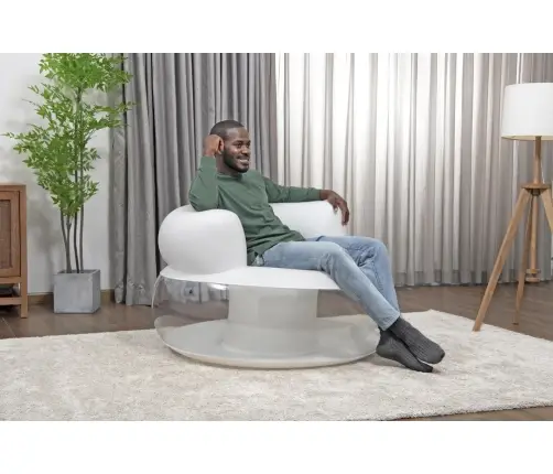 Inflatable Chair White 112 x 112 x 70 cm Bestway 75138