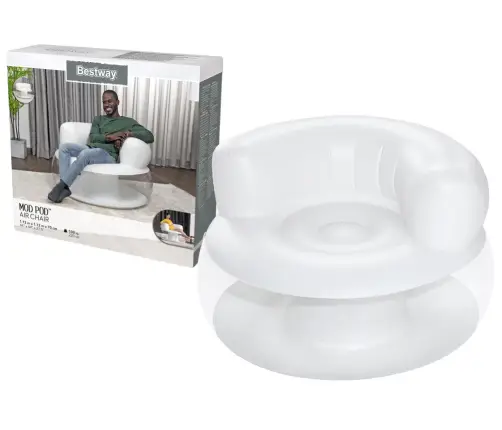 Inflatable Chair White 112 x 112 x 70 cm Bestway 75138
