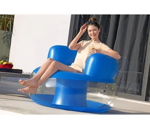 Inflatable Blue Chair112 x 112 x 70 cm Bestway 75138