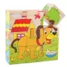 Wooden Puzzle Blocks Farm Educational Puzzle Animals 6 Pictures