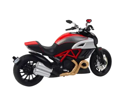 Sports Motorcycle Metal Lights Sounds Gold Red Elements 1:12