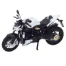 Sports Motorcycle Metal Lights Sounds White 1:12