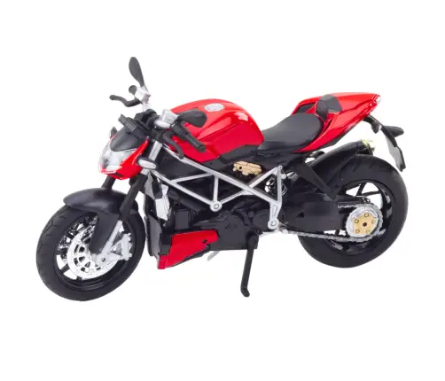 Sports Motorcycle Metal Lights Sounds Silver Elements Red 1:12 Sports Motorcycle Metal Lights Sounds Silver Elements Red 1:12