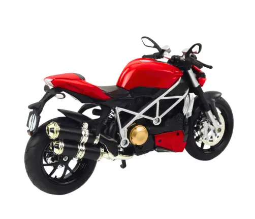 Sports Motorcycle Metal Lights Sounds Silver Elements Red 1:12 Sports Motorcycle Metal Lights Sounds Silver Elements Red 1:12