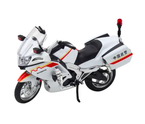 Motorcycle Metal Lights Sounds White Red Yellow Lines 1:12