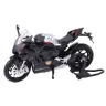 Sports Motorcycle Metal Lights Sounds Silver Elements Black V4 1:12