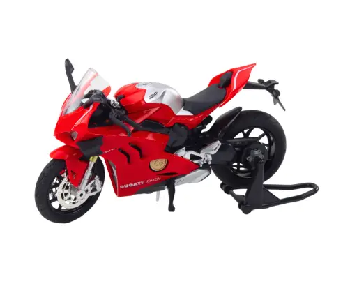 Sports Motorcycle Metal Lights Sounds Red 1:12