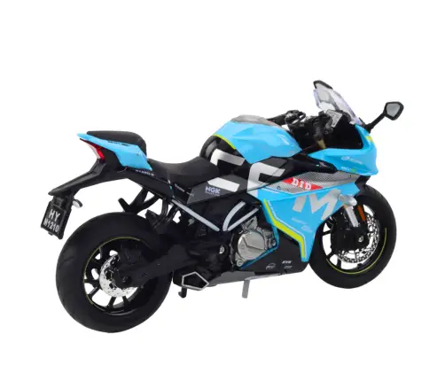 Sports Motorcycle Metal Lights Sounds Blue 1:12