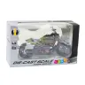 Motorcycle Chopper Metal Lights Sounds Black Green Elements 1:12