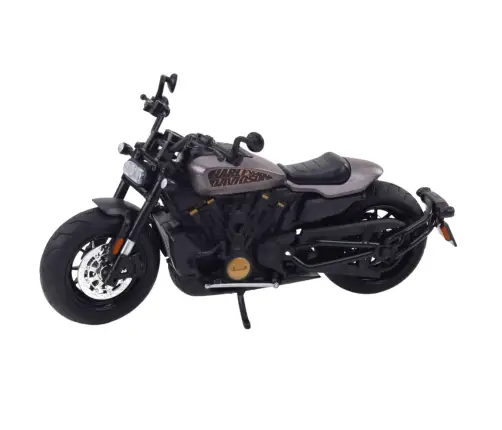 Chopper Motorcycle Metal Lights Sounds Black Gray Elements 1:12