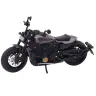 Chopper Motorcycle Metal Lights Sounds Black Gray Elements 1:12