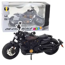 Motorcycle Chopper Metal Lights Sounds Black Gold Elements 1:12 Motorcycle Chopper Metal Lights Sounds Black Gold Elements 1:12