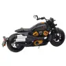 Motorcycle Chopper Metal Lights Sounds Black Gold Elements 1:12