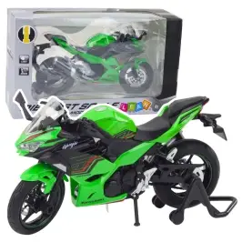 Sports Motorcycle Metal Lights Sounds Green 1:12