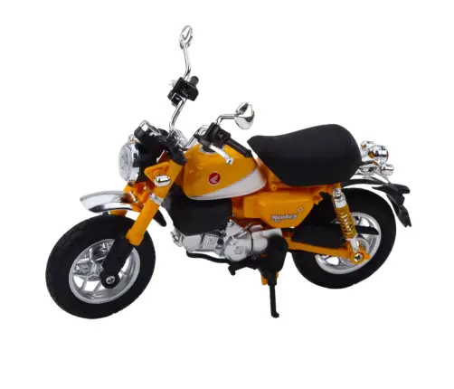 Motorcycle Retro Classic Metal Lights Yellow 1:12