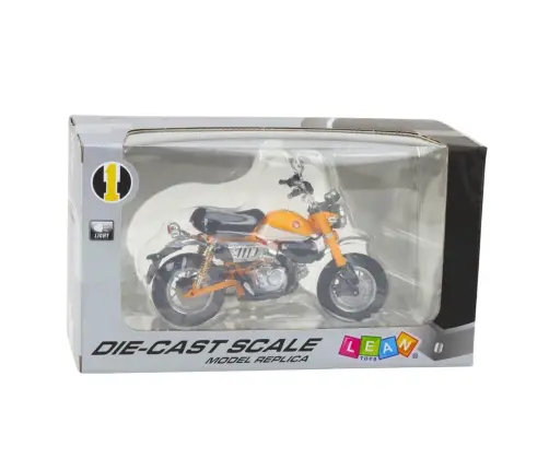 Motorcycle Retro Classic Metal Lights Yellow 1:12