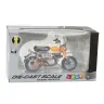 Motorcycle Retro Classic Metal Lights Yellow 1:12