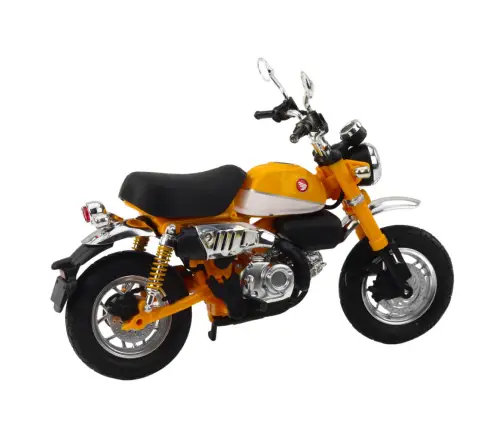 Motorcycle Retro Classic Metal Lights Yellow 1:12