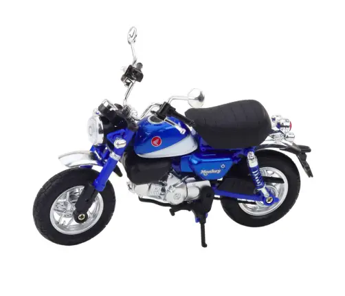 Motorcycle Retro Classic Metal Lights Blue 1:12