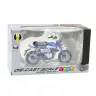 Motorcycle Retro Classic Metal Lights Blue 1:12